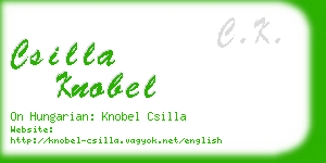 csilla knobel business card